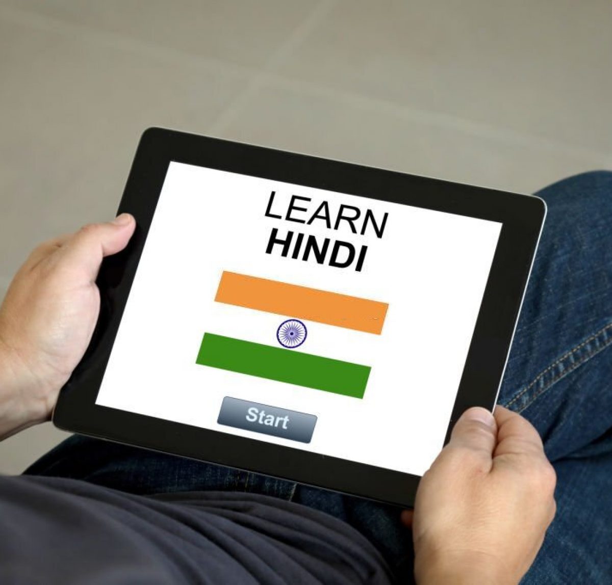 Learn Hindi language tablet computer online e-learning